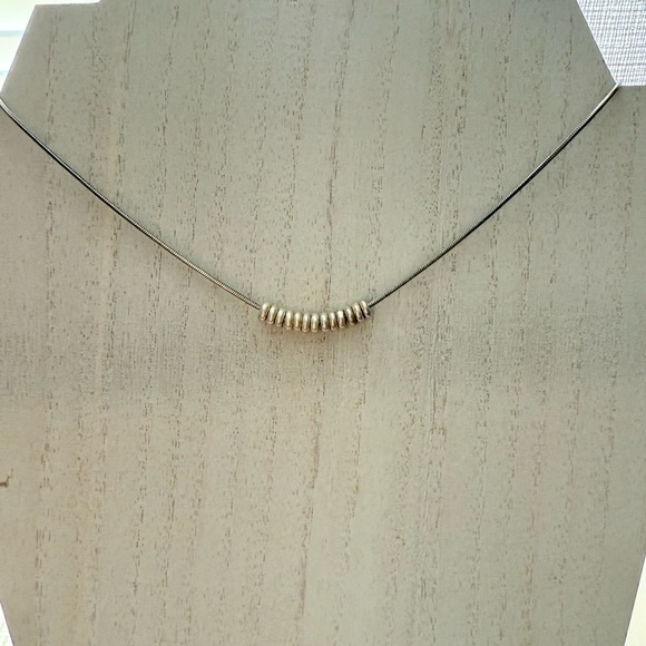 Silpada Retired Sterling Disc Bead Necklace – 16” - Picture 3 of 8